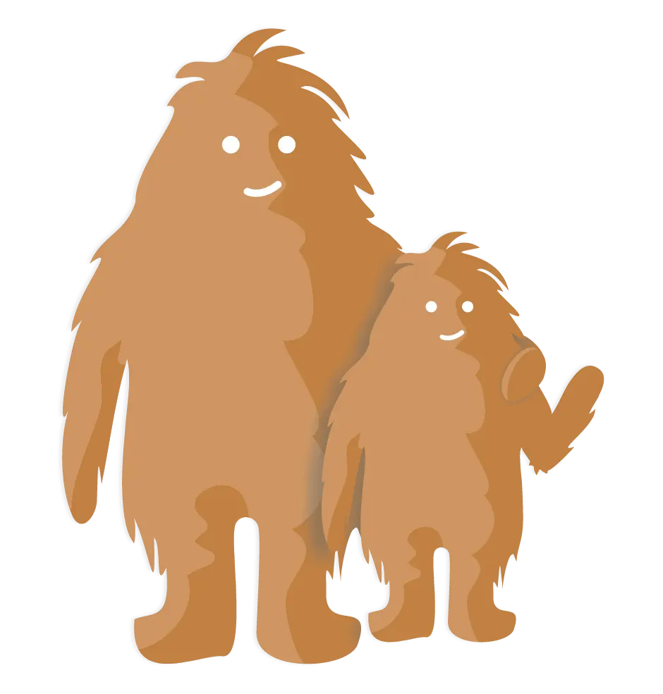 Sasquatch mascot family