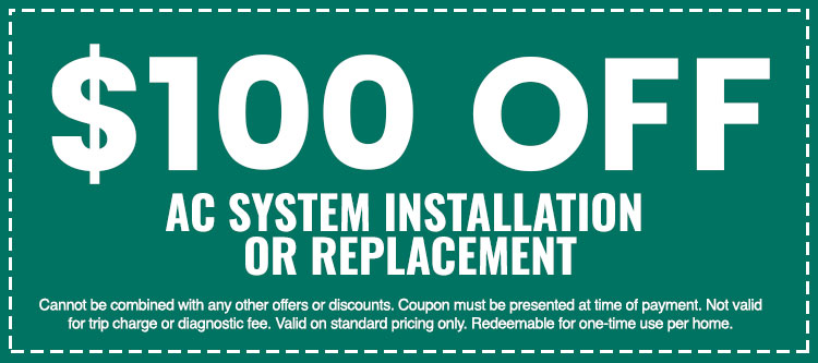 Discount on AC System Installation or Replacement