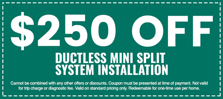 Discount on Ductless Mini Split System Installation